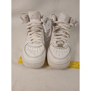 Nike Air Force 1 Mid Triple White Kid's Sneaker Youth Size 5Y 314195-113
